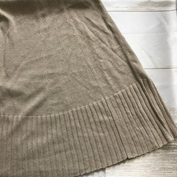 J. JILL Tan Sweater Dress Short Sleeves Flare LP - Picture 6 of 9